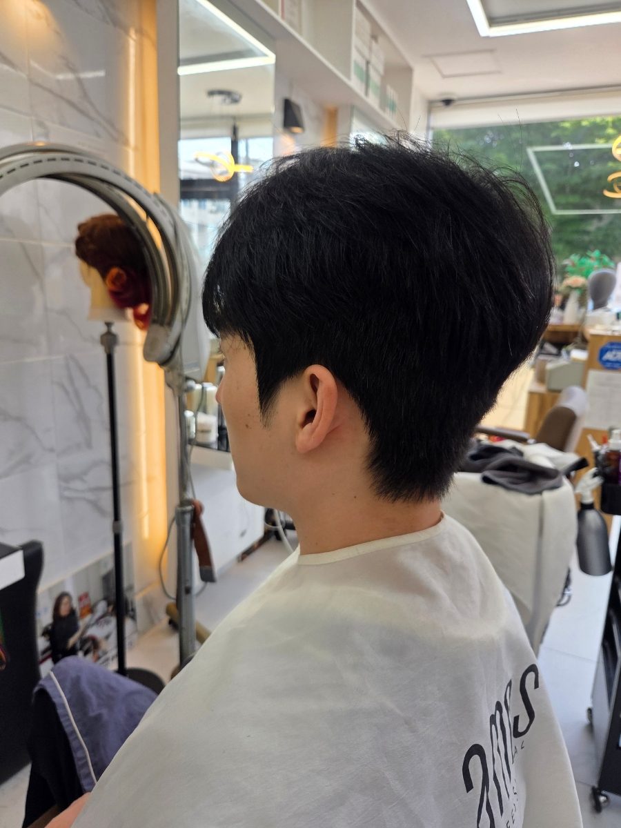 명장동 미용실 호박넝쿨헤어 남성 투블럭 댄디컷